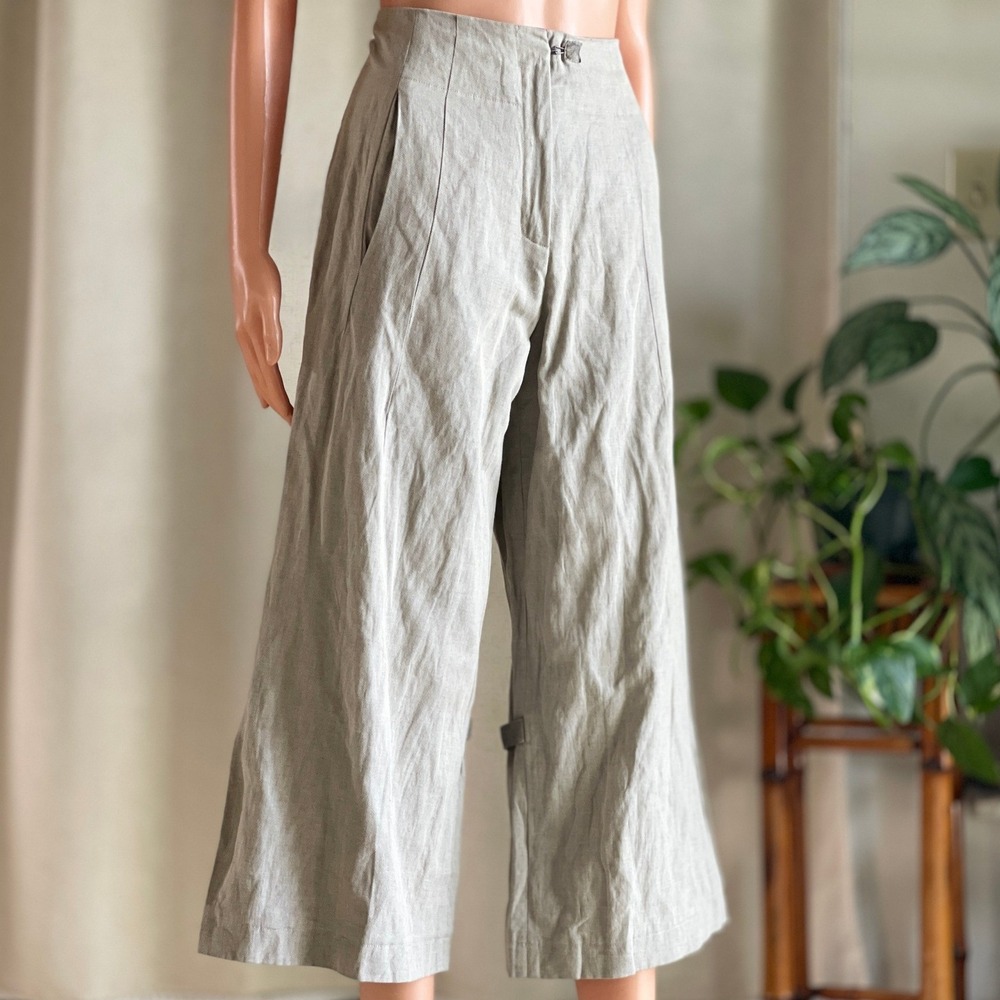 NWT Vintage Y2K Annette Gortz Rhino Wide Leg Cropped Trousers Pants EU 34‎ US 4